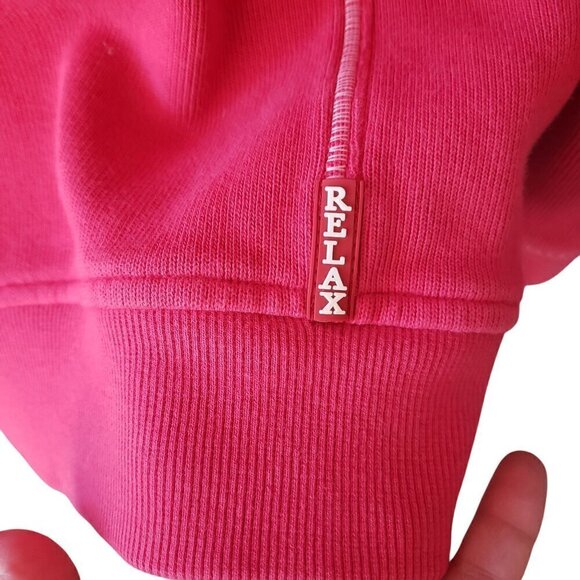 Tommy Bahama Mens Large Pink Relax Half Zip Mock Neck Cotton Pullover Sweatshirt - Picture 9 of 12